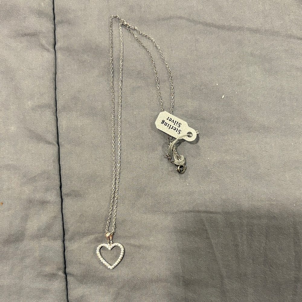 Silver Heart Pendant Necklace